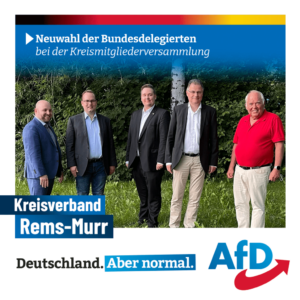 AfD Rems-Murr wählt Bundesdelegierte neu